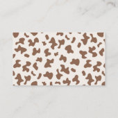 小さなカウボーイ赤ちゃんシャワー男の子おむつラッフルカード エンクロージャーカード (裏面)