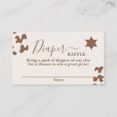 小さなカウボーイ赤ちゃんシャワー男の子おむつラッフルカード エンクロージャーカード (正面)