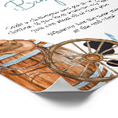 小さなカウボーイ赤ちゃんシャワー言わないベビー ポスター (角)