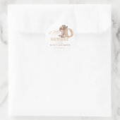 小さなカウボーイ赤ちゃんシャワー ラウンドシール (バッグ)