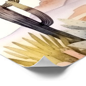 小さなカウボーイ野生の西の男の子の茶色の赤ちゃんシャワー ポスター (角)