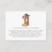 小さなカウボーイ |シャワー招待状挿入 エンクロージャーカード (正面)