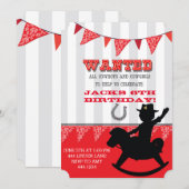 小さなカウボーイ バッカルー 誕生日招待状 招待状 (正面/裏面)