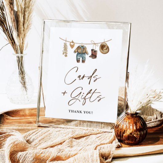 小さなカウボーイ、ワイルドウエストロデオの本とギフトサイン ポスター