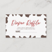 小さなカウボーロデオ赤ちゃんシャワーおむつラッフル エンクロージャーカード (正面)