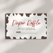 小さなカウボーロデオ赤ちゃんシャワーおむつラッフル エンクロージャーカード