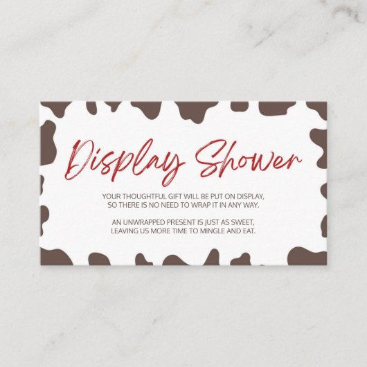 小さなカウボーロデオ赤ちゃんシャワー表示シャワー エンクロージャーカード (正面)