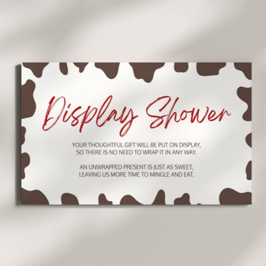 小さなカウボーロデオ赤ちゃんシャワー表示シャワー エンクロージャーカード