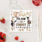小さなカウボーロデオ赤ちゃんシャワー スタンダードカクテルナプキン (インサイチュ)