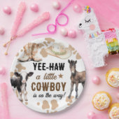 小さなカウボーロデオ赤ちゃんシャワー ペーパープレート (パーティー)