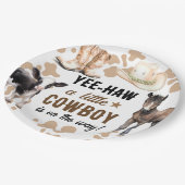 小さなカウボーロデオ赤ちゃんシャワー ペーパープレート (アングル)