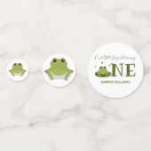 小さなカエルかわいい動物の最初の誕生日 コンフェッティ (正面)