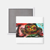 小さなカエルのきのこ マグネット (正面/裏面)