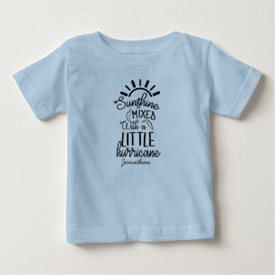 小さなカスタムハリケーンが混じった可愛らしい太陽の光 ベビーTシャツ