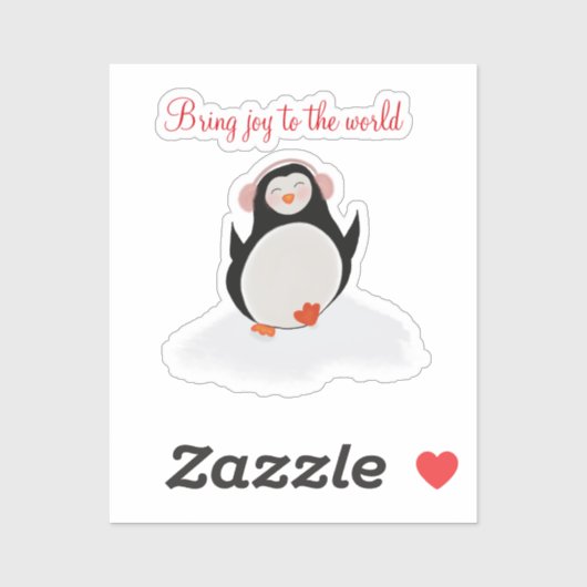 小さなカスタムペンギンを使ったビニールカットのシール シール (シート)