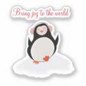 小さなカスタムペンギンを使ったビニールカットのシール シール (正面)