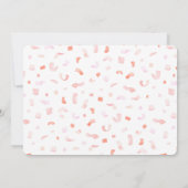 小さなカップケーキがピンクの写真を振りかける1st誕生日 招待状 (裏面)