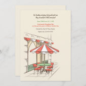 小さなカフェの招待状 招待状 (正面/裏面)