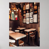 小さなカフェ | AIアートポスター ポスター (正面)