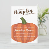 小さなカボチャがやってくる 秋のベイビーシャワー 招待状 (スタンド正面)