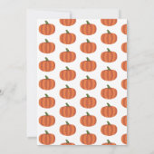 小さなカボチャがやってくる 秋のベイビーシャワー 招待状 (裏面)