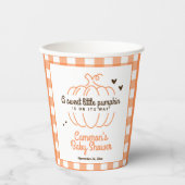 小さなカボチャがシャワーを浴びる男女兼用途中 紙コップ (正面)