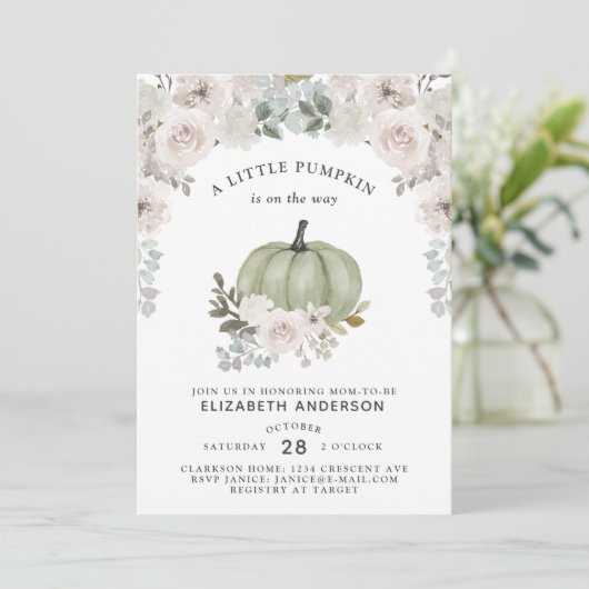 小さなカボチャがセージのフローラ 招待状 (スタンド正面)