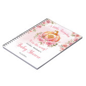 小さなカボチャがピンクと金ゴールドの女の子の道にある ノートブック (左側)