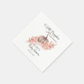 小さなカボチャがピンクの赤ちゃんシャワーを咲いている スタンダードカクテルナプキン (角)