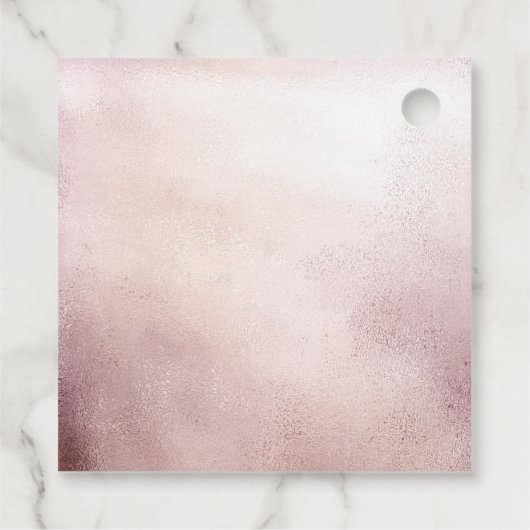 小さなカボチャがピンクの赤ちゃんシャワーを咲いている フェイバータグ (裏面)