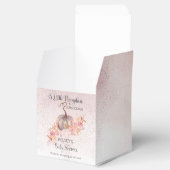 小さなカボチャがピンクの赤ちゃんシャワーを咲いている フェイバーボックス (オープン)