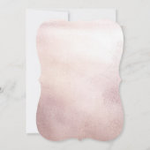 小さなカボチャがピンクの赤ちゃんシャワーを咲いている 招待状 (裏面)