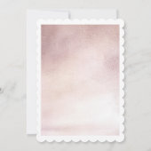 小さなカボチャがピンクの赤ちゃんシャワーを咲いている 招待状 (裏面)