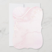 小さなカボチャがピンクの赤ちゃんシャワーInvi咲いている 招待状 (裏面)