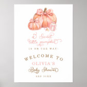 小さなカボチャがピンクボウ歓迎の途中にある ポスター (正面)