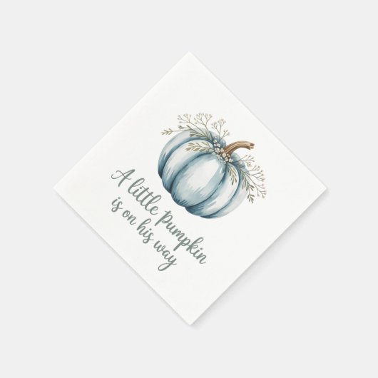 小さなカボチャが彼の道に赤ちゃんシャワー スタンダードカクテルナプキン (角)
