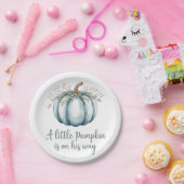小さなカボチャが彼の道に赤ちゃんシャワー ペーパープレート (パーティー)