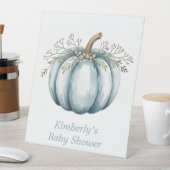 小さなカボチャが彼の道に赤ちゃんシャワー 台座サイン (インサイチュ)