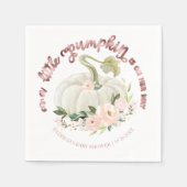 小さなカボチャが彼女の道の赤ちゃんシャワーのナプキン スタンダードカクテルナプキン (正面)