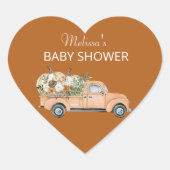 小さなカボチャが戸棚の上に置かれている ハートシール (正面)