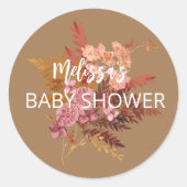 小さなカボチャが戸棚の上に置かれている ラウンドシール (正面)