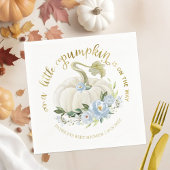 小さなカボチャが男の子の赤ちゃんシャワーの途中にある スタンダードカクテルナプキン