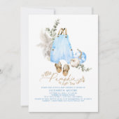 小さなカボチャが男の子の赤ちゃんシャワーの途中にある 招待状 (正面)