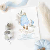 小さなカボチャが男の子の赤ちゃんシャワーの途中にある 招待状