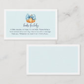 小さなカボチャが男の子の赤ちゃんシャワーを途中にある エンクロージャーカード (正面/裏面)