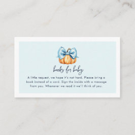 小さなカボチャが男の子の赤ちゃんシャワーを途中にある エンクロージャーカード