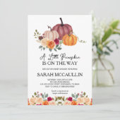 小さなカボチャが赤ちゃんのシャワーが侵入する途中にある 招待状 (スタンド正面)