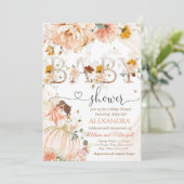 小さなカボチャが赤ちゃんのシャワーが侵入する途中にある 招待状 (スタンド正面)