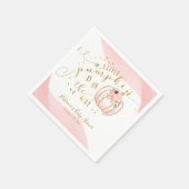 小さなカボチャが赤ちゃんシャワーのエレガント途中にある スタンダードカクテルナプキン (角)