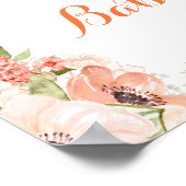 小さなカボチャが赤ちゃんシャワーのサインに行く ポスター (角)